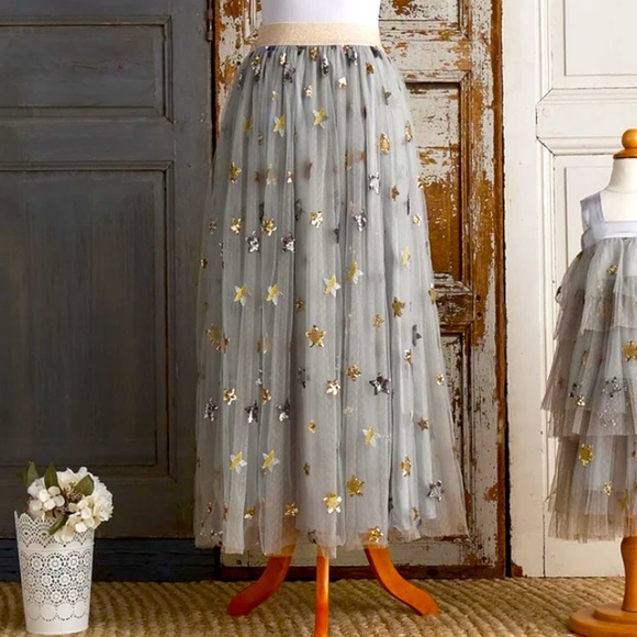 elestory Dresses & Skirts - Elestory Princess Maxi skirt Dove Tulle Stars